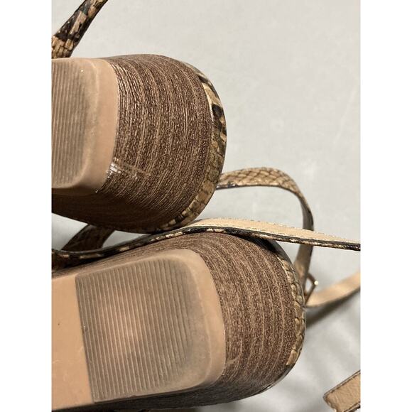 Chinese Laundry Brown Snake Skin Animal Print Pumps Low Heel Shoes 9M - Picture 7 of 7